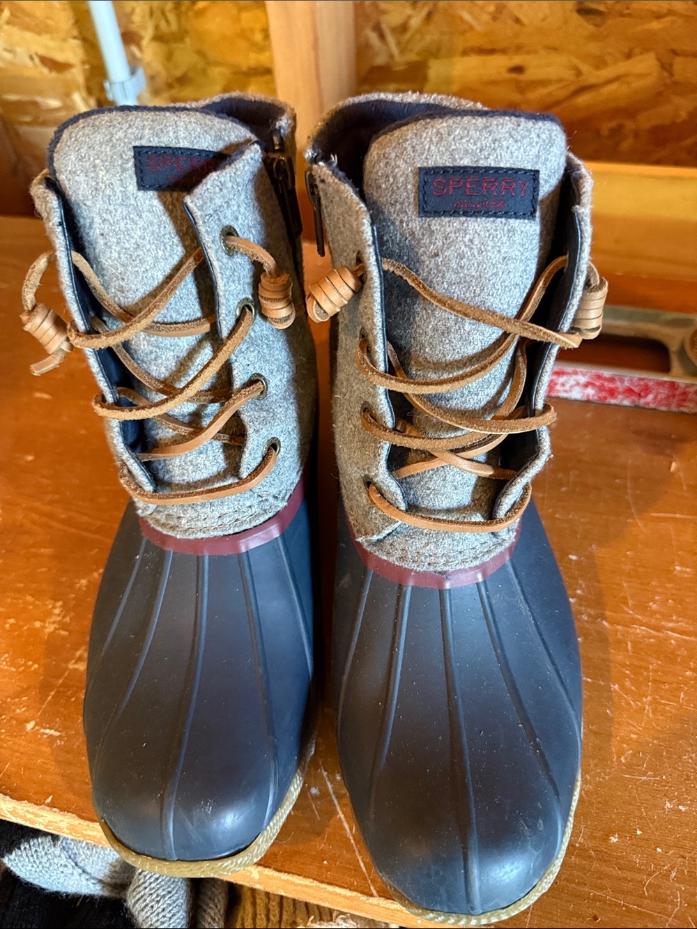 Sperry Duck Boot in Gray and Blue